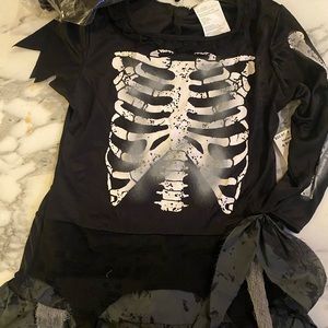 NWT Girls Skeleton Bride Costume
